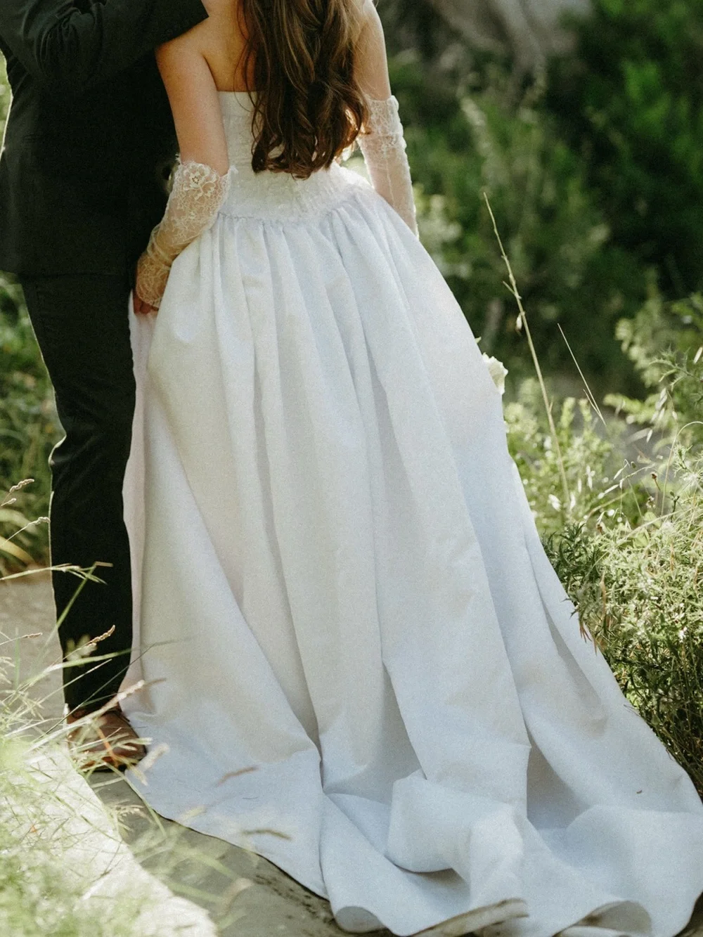 Vintage Dropped Waist Embellished Wedding Dress